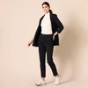 Amazon Essentials Women’s High-Rise Slim-Fit Full-Length Straight-Leg Khaki Pant(Black)