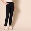 Amazon Essentials Women’s High-Rise Slim-Fit Full-Length Straight-Leg Khaki Pant(Black)