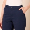 Amazon Essentials Women’s High-Rise Slim-Fit Full-Length Straight-Leg Khaki Pant(Navy)