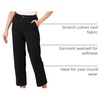 Amazon Essentials Women’s High-Rise Wide Leg Khaki Pant, Stretchy Business Casual(Black)