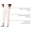 Amazon Essentials Women’s High-Rise Wide Leg Khaki Pant, Stretchy Business Casual(Eggshell White)