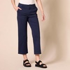Amazon Essentials Women’s High-Rise Wide Leg Khaki Pant, Stretchy Business Casual(Navy)
