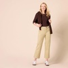 Amazon Essentials Women’s High-Rise Wide Leg Khaki Pant, Stretchy Business Casual(Tan)