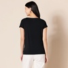 Amazon Essentials Women’s Jersey Regular-Fit Short-Sleeve Boat-Neck Dolman T-Shirt(Black)