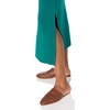 Amazon Essentials Women’s Jersey Standard-Fit Short-Sleeve Crewneck Side Slit Maxi Dress(Dark Emerald Green)