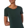 Amazon Essentials Women’s Jersey Standard-Fit Short-Sleeve Crewneck Side Slit Maxi Dress(Deep Green)