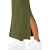 Amazon Essentials Women’s Jersey Standard-Fit Short-Sleeve Crewneck Side Slit Maxi Dress(Forest Green)