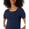 Amazon Essentials Women’s Jersey Standard-Fit Short-Sleeve Crewneck Side Slit Maxi Dress(Navy)