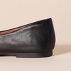 Amazon Essentials Women’s Loafer Flat(Black Faux Leather)