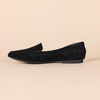 Amazon Essentials Women’s Loafer Flat(Black Microsuede)