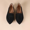 Amazon Essentials Women’s Loafer Flat(Black Microsuede)