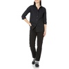 Amazon Essentials Women’s Long Sleeve Button Down Stretch Oxford Shirt (Available in Plus Size)(Black)