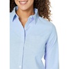 Amazon Essentials Women’s Long Sleeve Button Down Stretch Oxford Shirt (Available in Plus Size)(Blue)