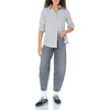 Amazon Essentials Women’s Long Sleeve Button Down Stretch Oxford Shirt (Available in Plus Size)(Grey)