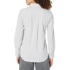 Amazon Essentials Women’s Long Sleeve Button Down Stretch Oxford Shirt (Available in Plus Size)(Grey Stripe)