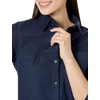 Amazon Essentials Women’s Long Sleeve Button Down Stretch Oxford Shirt (Available in Plus Size)(Navy)