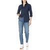 Amazon Essentials Women’s Long Sleeve Button Down Stretch Oxford Shirt (Available in Plus Size)(Navy)
