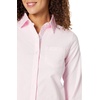 Amazon Essentials Women’s Long Sleeve Button Down Stretch Oxford Shirt (Available in Plus Size)(Pink/White  Stripe)