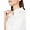 Amazon Essentials Women’s Long Sleeve Button Down Stretch Oxford Shirt (Available in Plus Size)(White)