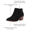 Amazon Essentials Women’s Low Heel Ankle Boots with Side Zipper, Stacked Block Heel(Black)
