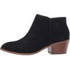 Amazon Essentials Women’s Low Heel Ankle Boots with Side Zipper, Stacked Block Heel(Black Microsuede)