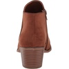 Amazon Essentials Women’s Low Heel Ankle Boots with Side Zipper, Stacked Block Heel(Cognac)