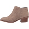 Amazon Essentials Women’s Low Heel Ankle Boots with Side Zipper, Stacked Block Heel(Taupe)