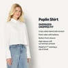 Amazon Essentials Women’s Oversized-Fit Cropped Cotton Stretch Poplin Button-Down Shirt(Bright White)
