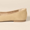 Amazon Essentials Women’s Pointed-Toe Ballet Flats(Beige Microsuede)