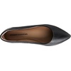 Amazon Essentials Women’s Pointed-Toe Ballet Flats(Black Faux Leather)