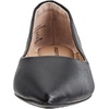 Amazon Essentials Women’s Pointed-Toe Ballet Flats(Black Faux Leather)