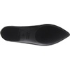 Amazon Essentials Women’s Pointed-Toe Ballet Flats(Black Faux Leather)