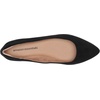 Amazon Essentials Women’s Pointed-Toe Ballet Flats(Black Microsuede)