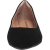 Amazon Essentials Women’s Pointed-Toe Ballet Flats(Black Microsuede)