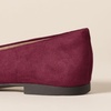 Amazon Essentials Women’s Pointed-Toe Ballet Flats(Maroon)