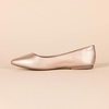 Amazon Essentials Women’s Pointed-Toe Ballet Flats(Rose Gold)