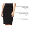Amazon Essentials Women’s Ponte Pull-On Fitted Pencil Skirt, Business Casual, Everyday Wear(Black)
