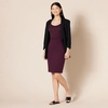 Amazon Essentials Women’s Ponte Pull-On Fitted Pencil Skirt, Business Casual, Everyday Wear(Burgundy)