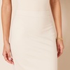 Amazon Essentials Women’s Ponte Pull-On Fitted Pencil Skirt, Business Casual, Everyday Wear(Sand)