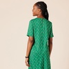 Amazon Essentials Women’s Regular-Fit Georgette Short Sleeve Top(Green  Tossed Floral)