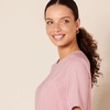 Amazon Essentials Women’s Regular-Fit Georgette Short Sleeve Top(Mauve)