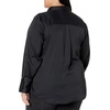 Amazon Essentials Women’s Regular-Fit Long Sleeve Satin Button Down Blouse, Dressy Collared Shirt(Black)