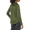 Amazon Essentials Women’s Regular-Fit Long Sleeve Satin Button Down Blouse, Dressy Collared Shirt(Dark Olive)