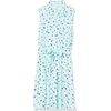 Amazon Essentials Women’s Sleeveless Summer Shirtdress, Relaxed-Fit Woven Lightweight Dress, Knee Length(Aqua Poppy)