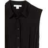 Amazon Essentials Women’s Sleeveless Summer Shirtdress, Relaxed-Fit Woven Lightweight Dress, Knee Length(Black)