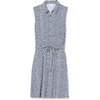 Amazon Essentials Women’s Sleeveless Summer Shirtdress, Relaxed-Fit Woven Lightweight Dress, Knee Length(Blue White Petal)
