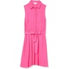 Amazon Essentials Women’s Sleeveless Summer Shirtdress, Relaxed-Fit Woven Lightweight Dress, Knee Length(Hot Pink)