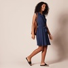 Amazon Essentials Women’s Sleeveless Summer Shirtdress, Relaxed-Fit Woven Lightweight Dress, Knee Length(Navy)