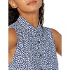 Amazon Essentials Women’s Sleeveless Summer Shirtdress, Relaxed-Fit Woven Lightweight Dress, Knee Length(Navy White Petals)