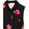 Amazon Essentials Women’s Sleeveless Summer Shirtdress, Relaxed-Fit Woven Lightweight Dress, Knee Length(Pink and Black Floral)